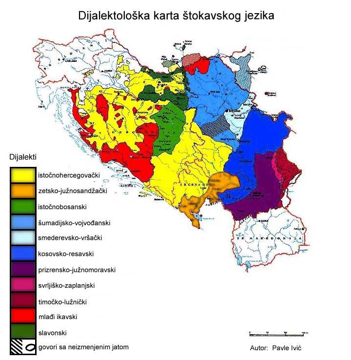 dijalekatska karta srbije Dijalektološka karta štokavskog narečja dijalekatska karta srbije